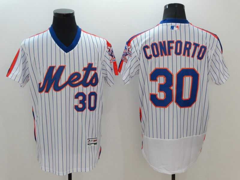 Men New York Mets 30 Conforto White Elite MLB Jerseys